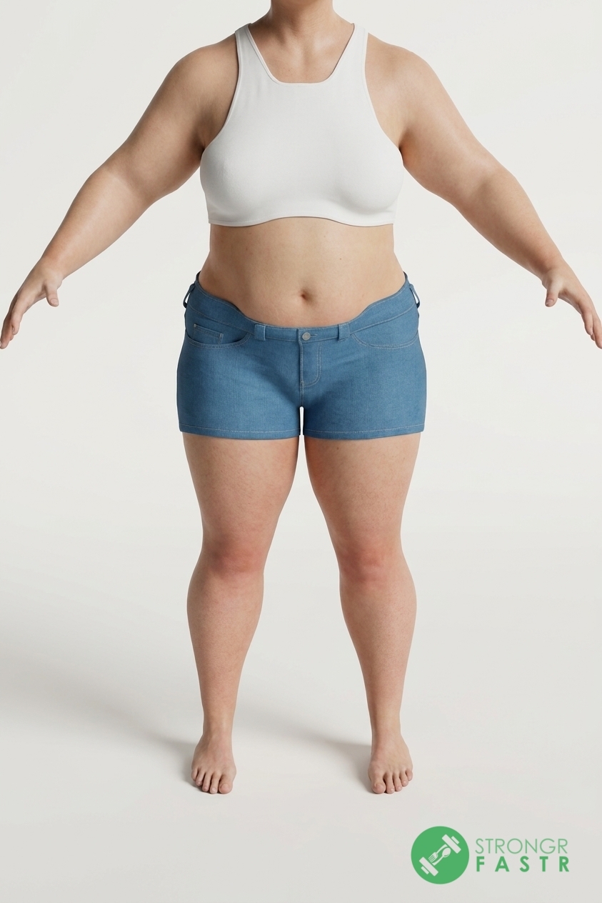 A 5'4", 210 lbs female at about 53% body fat