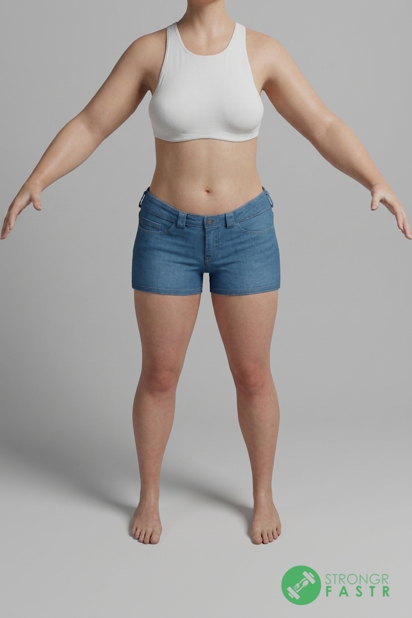 A 5'8", 160 lbs female at about 33% body fat
