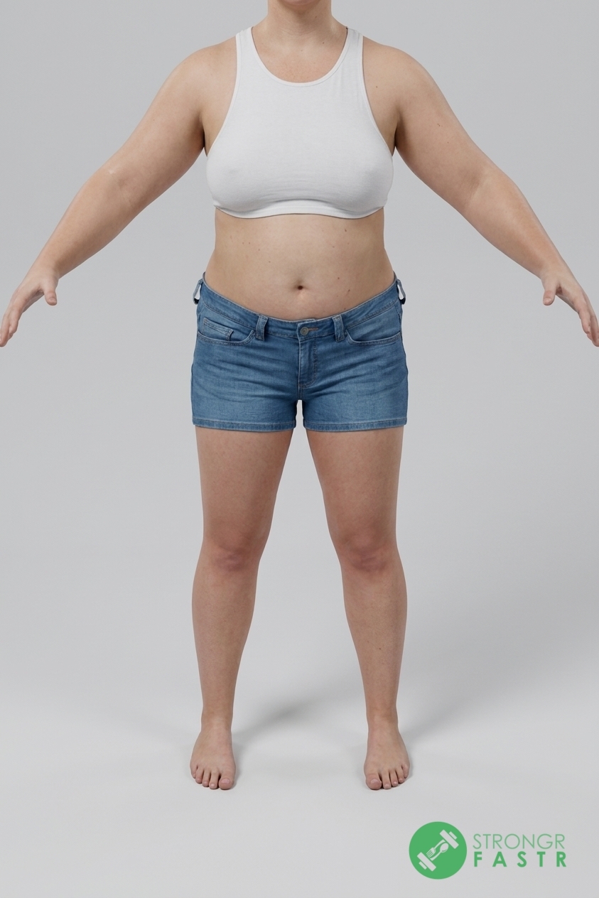 A 5'7", 190 lbs female at about 44% body fat