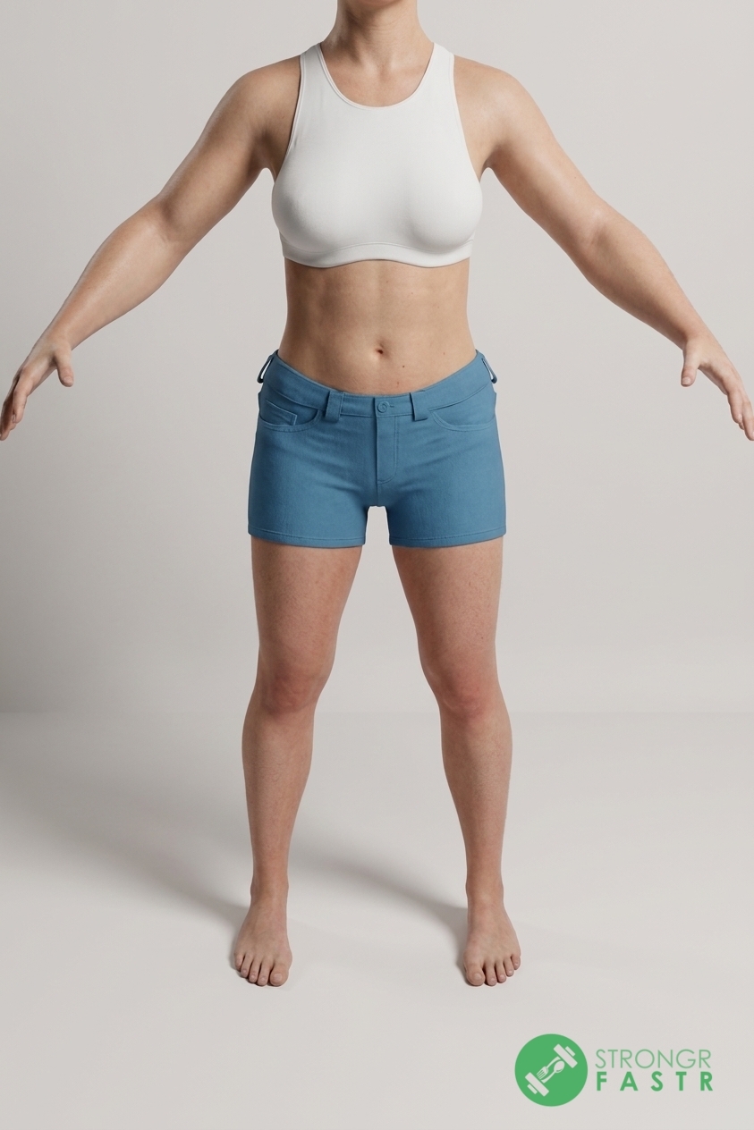 A 4'11", 100 lbs female at about 23% body fat