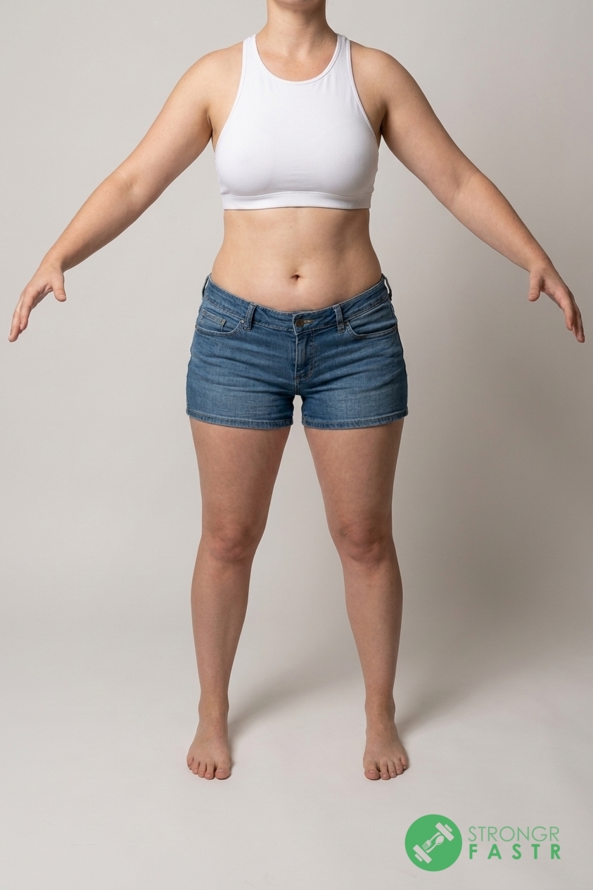 A 5'3", 130 lbs female at about 34% body fat
