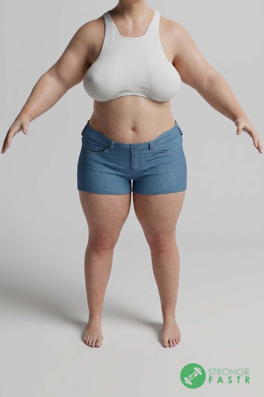 A 5'2", 180 lbs female at about 48% body fat