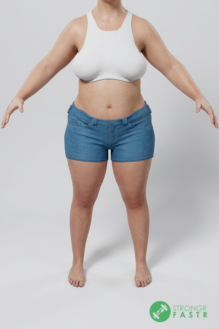 A 4'11", 140 lbs female at about 43% body fat
