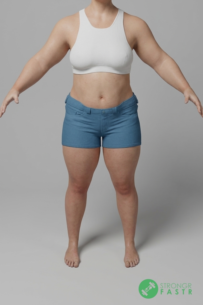 A 5'4", 180 lbs female at about 43% body fat