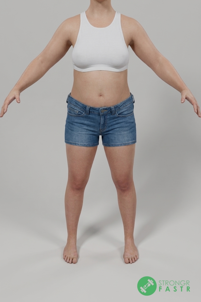 A 4'11", 120 lbs female at about 33% body fat