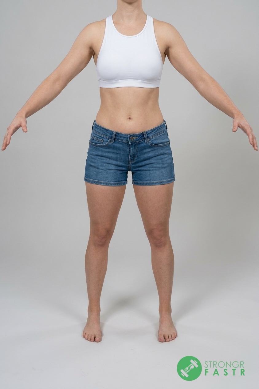 A 5'7", 140 lbs female at about 25% body fat