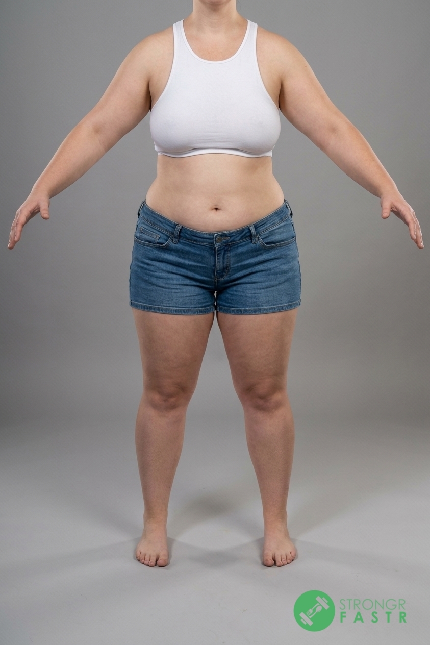 A 5'3", 170 lbs female at about 46% body fat