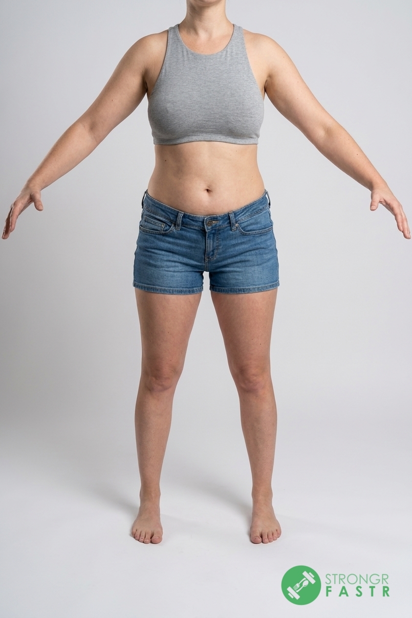 A 5'8", 150 lbs female at about 35% body fat