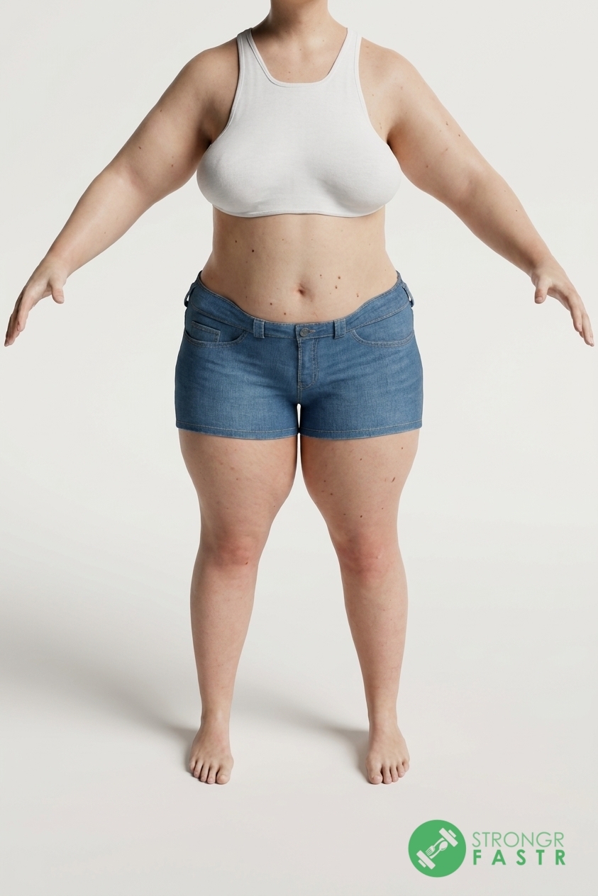A 5'3", 170 lbs female at about 47% body fat