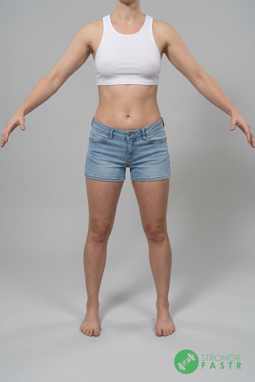 A 5'7", 130 lbs female at about 25% body fat