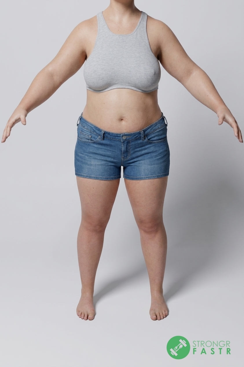 A 5 foot, 150 lbs female at about 44% body fat