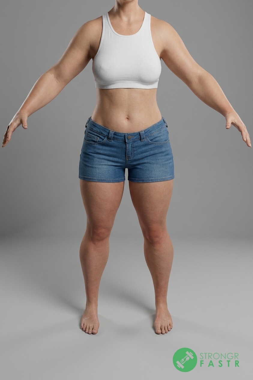 A 5'7", 180 lbs female at about 33% body fat