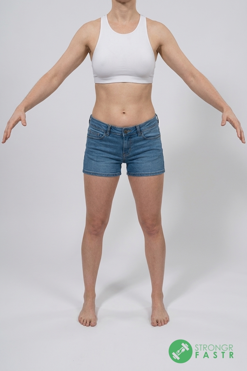 A 5'6", 120 lbs female at about 23% body fat