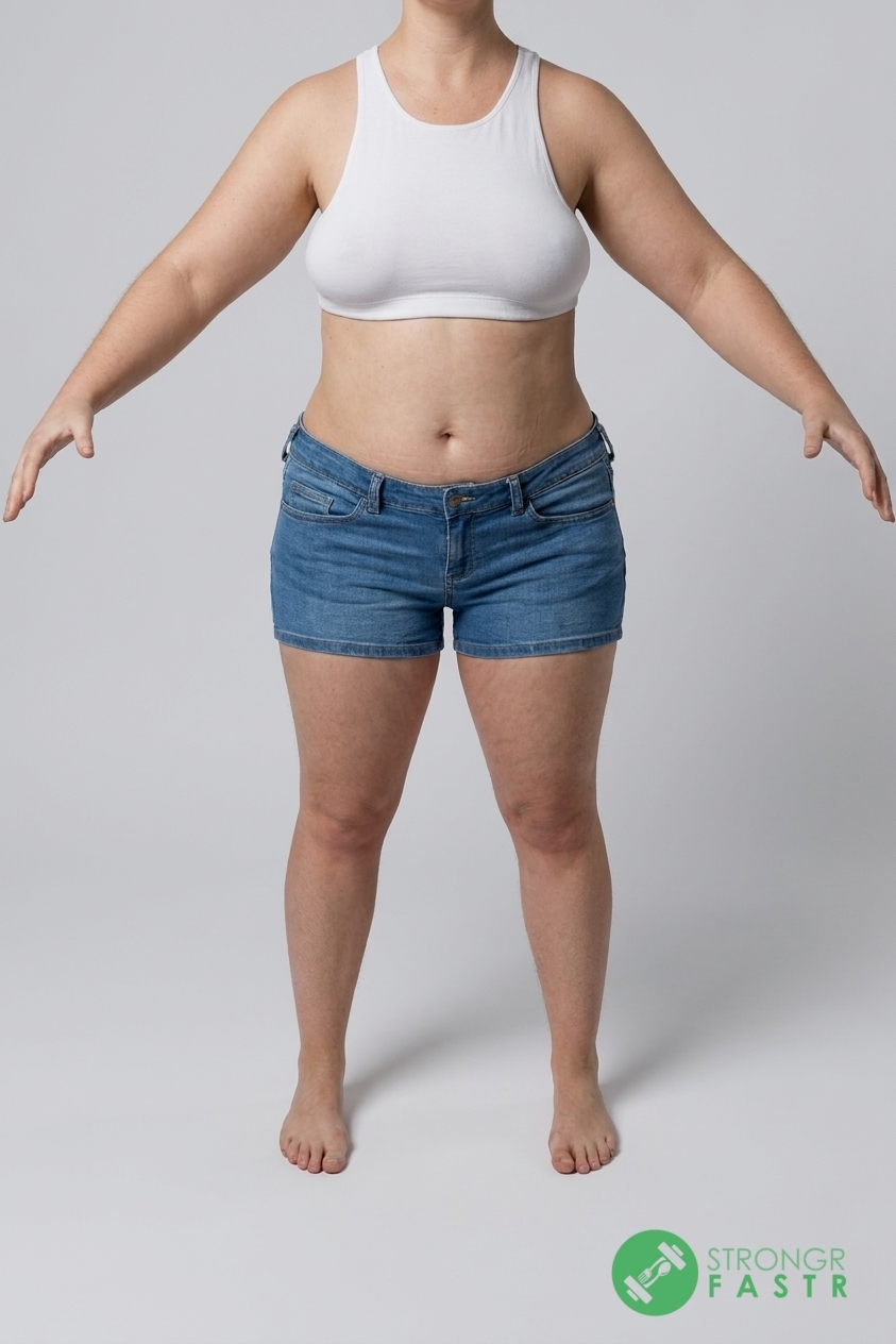 A 5 foot, 140 lbs female at about 42% body fat