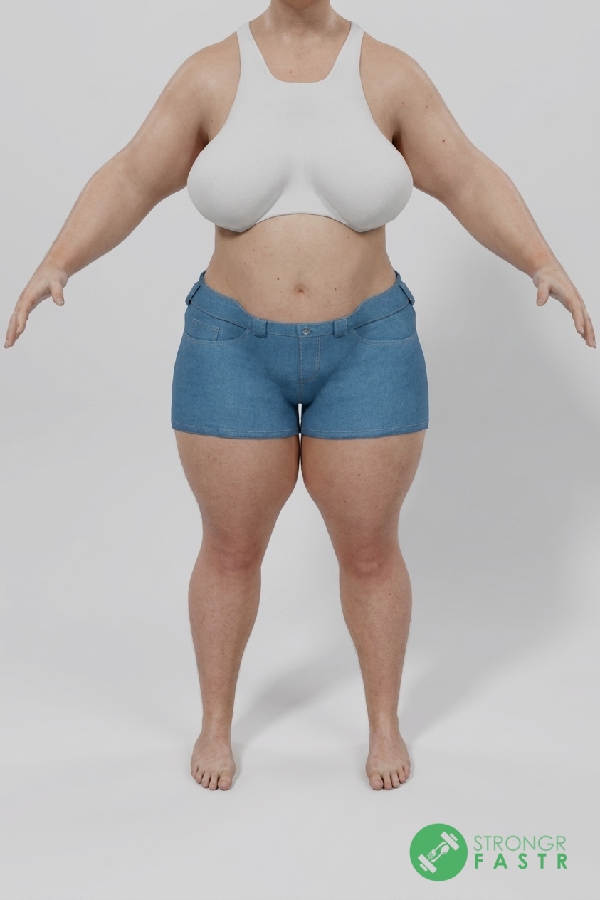 A 5'3", 210 lbs female at about 50% body fat