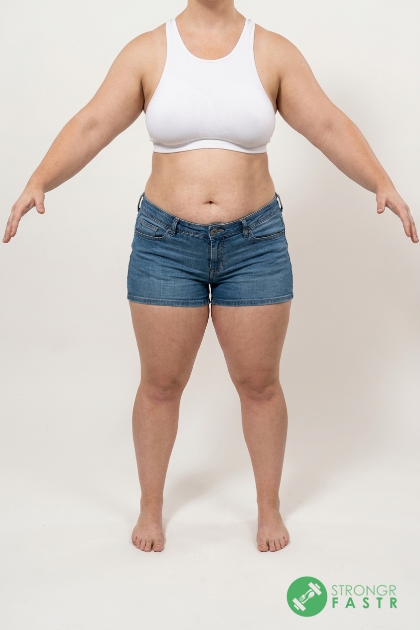 A 4'11", 160 lbs female at about 43% body fat