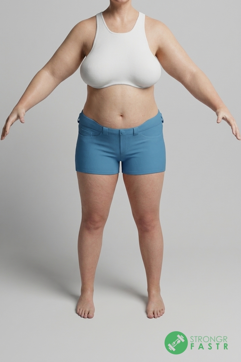 A 5'5", 170 lbs female at about 43% body fat