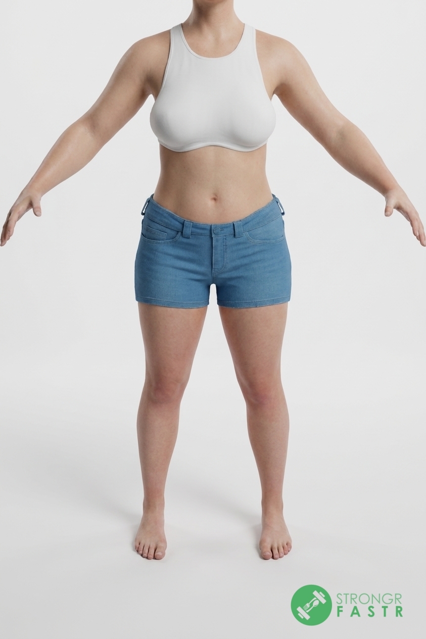 A 5'2", 130 lbs female at about 32% body fat