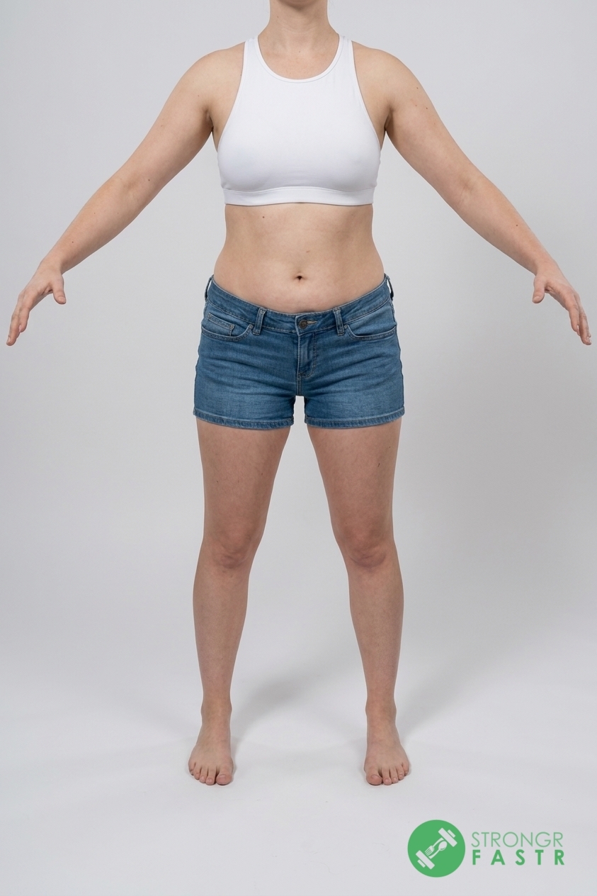 A 5'11", 160 lbs female at about 34% body fat