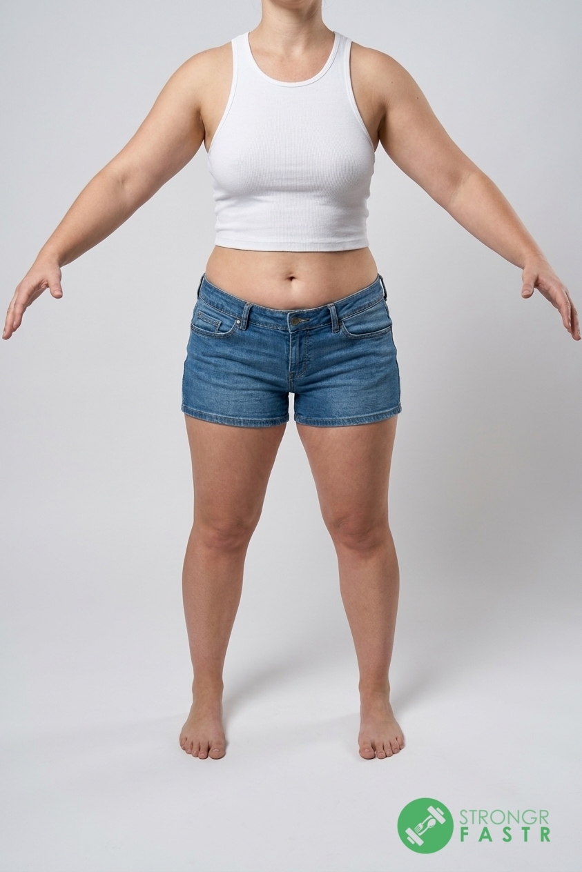 A 4'11", 120 lbs female at about 34% body fat