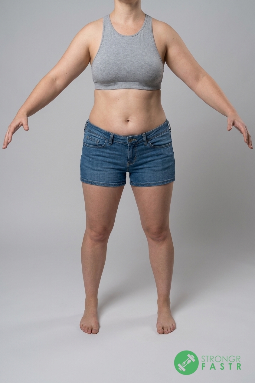 A 4'11", 120 lbs female at about 34% body fat