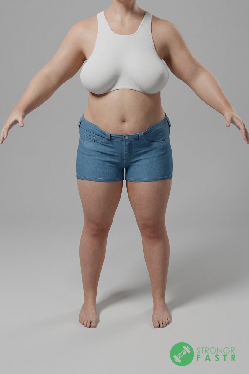 A 5'4", 180 lbs female at about 47% body fat