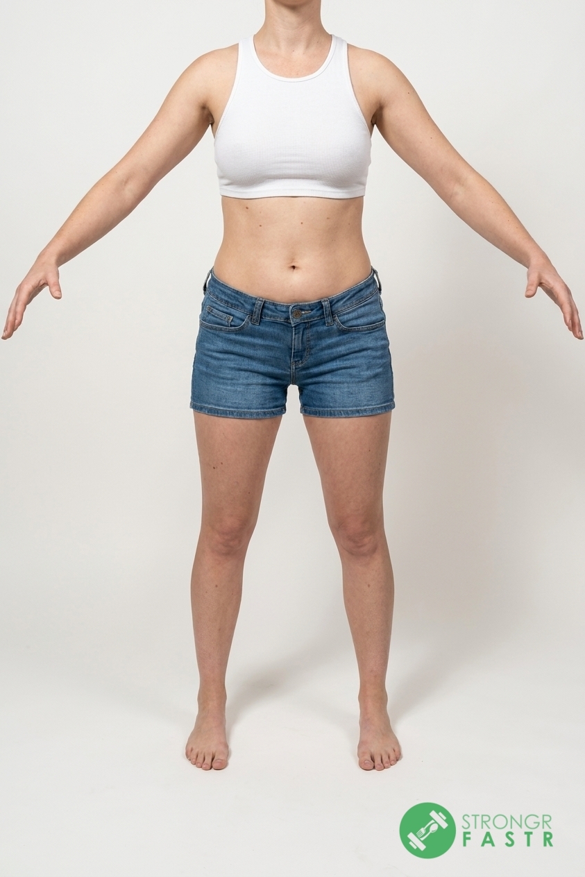 A 5'11", 140 lbs female at about 28% body fat