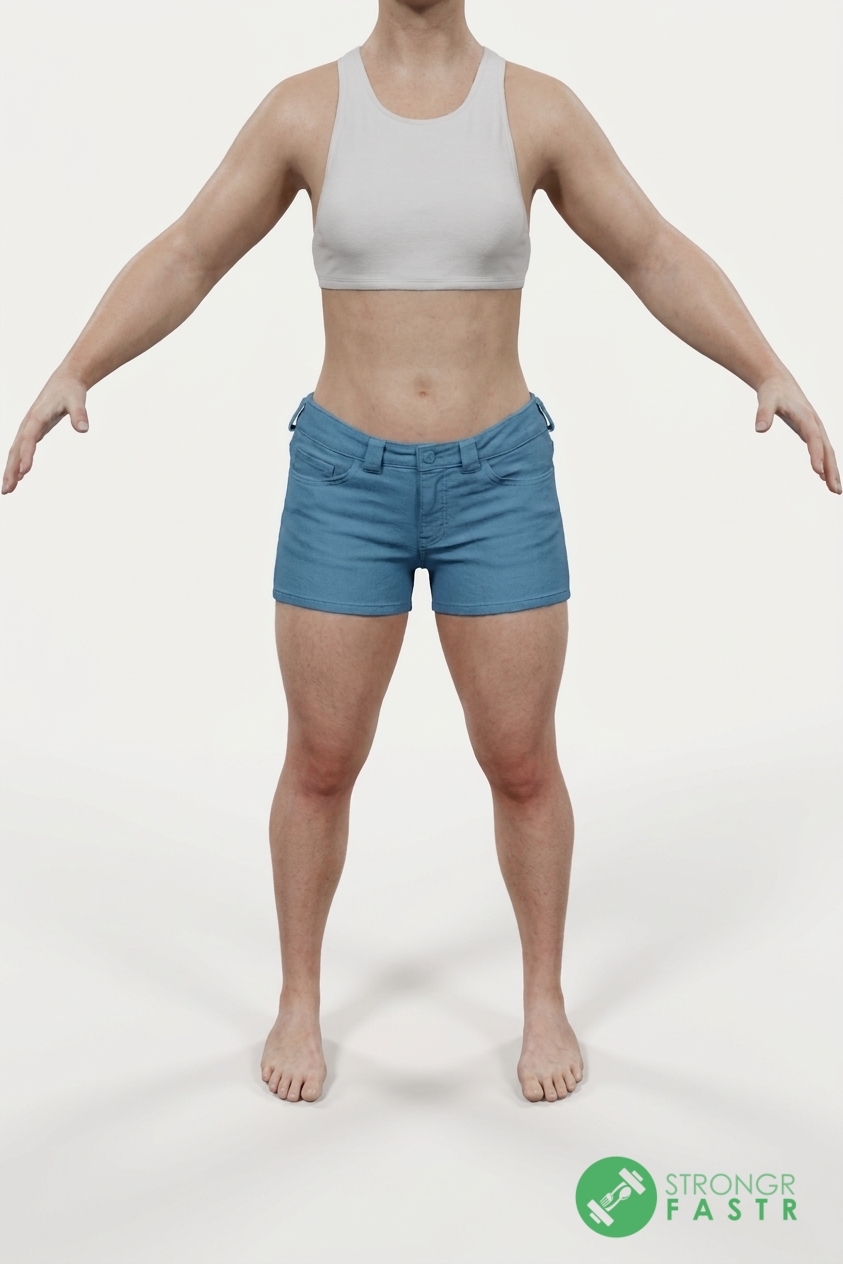 A 5'8", 140 lbs female at about 20% body fat