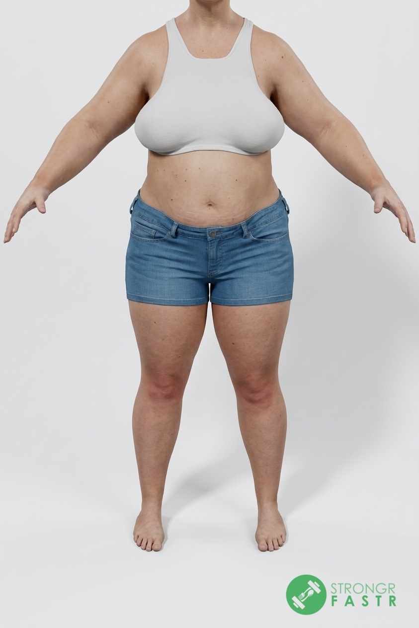 A 5'5", 200 lbs female at about 50% body fat