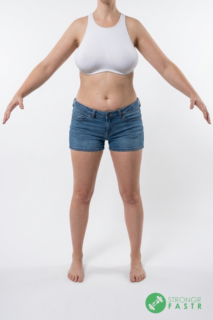A 5'8", 140 lbs female at about 34% body fat