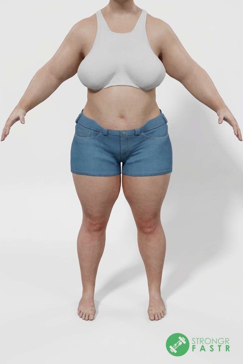 A 5'4", 210 lbs female at about 50% body fat