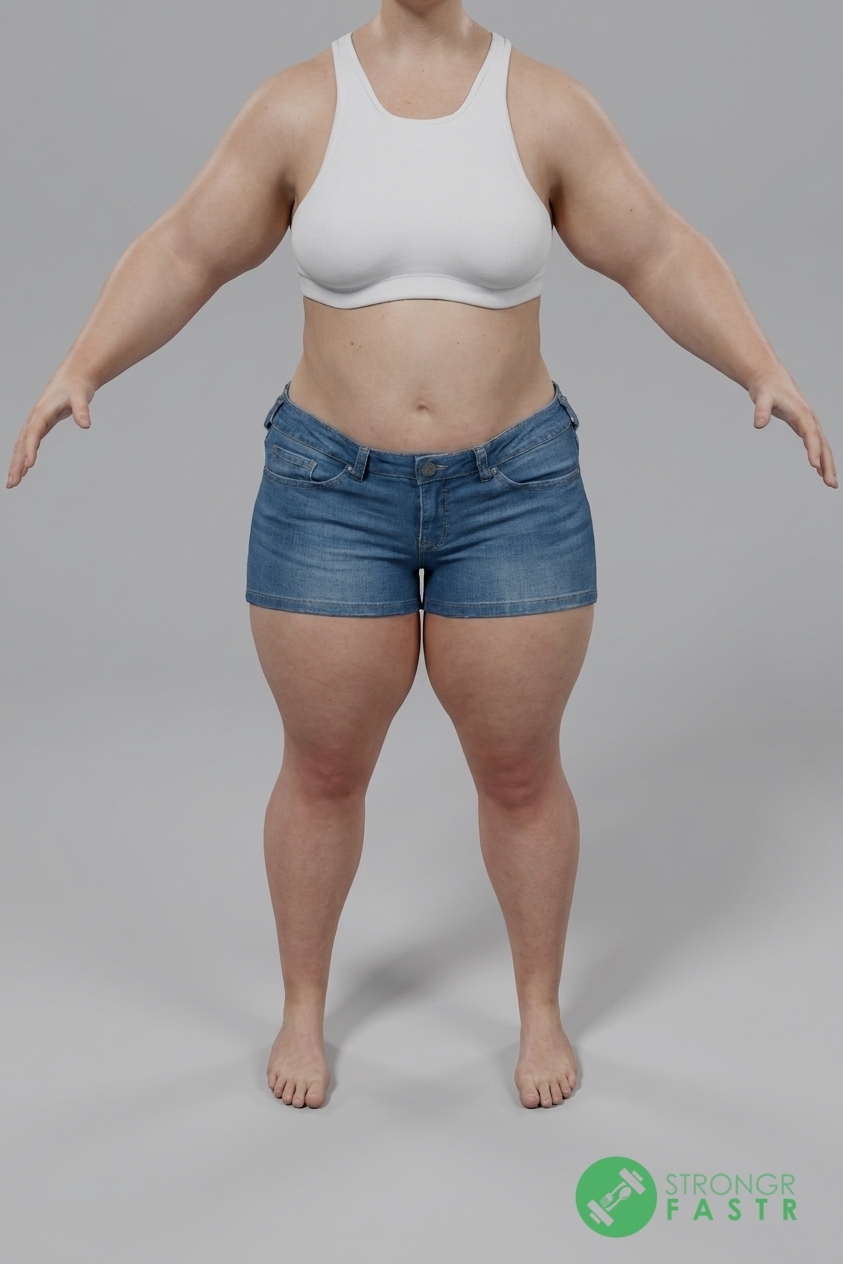 A 5'7", 210 lbs female at about 46% body fat