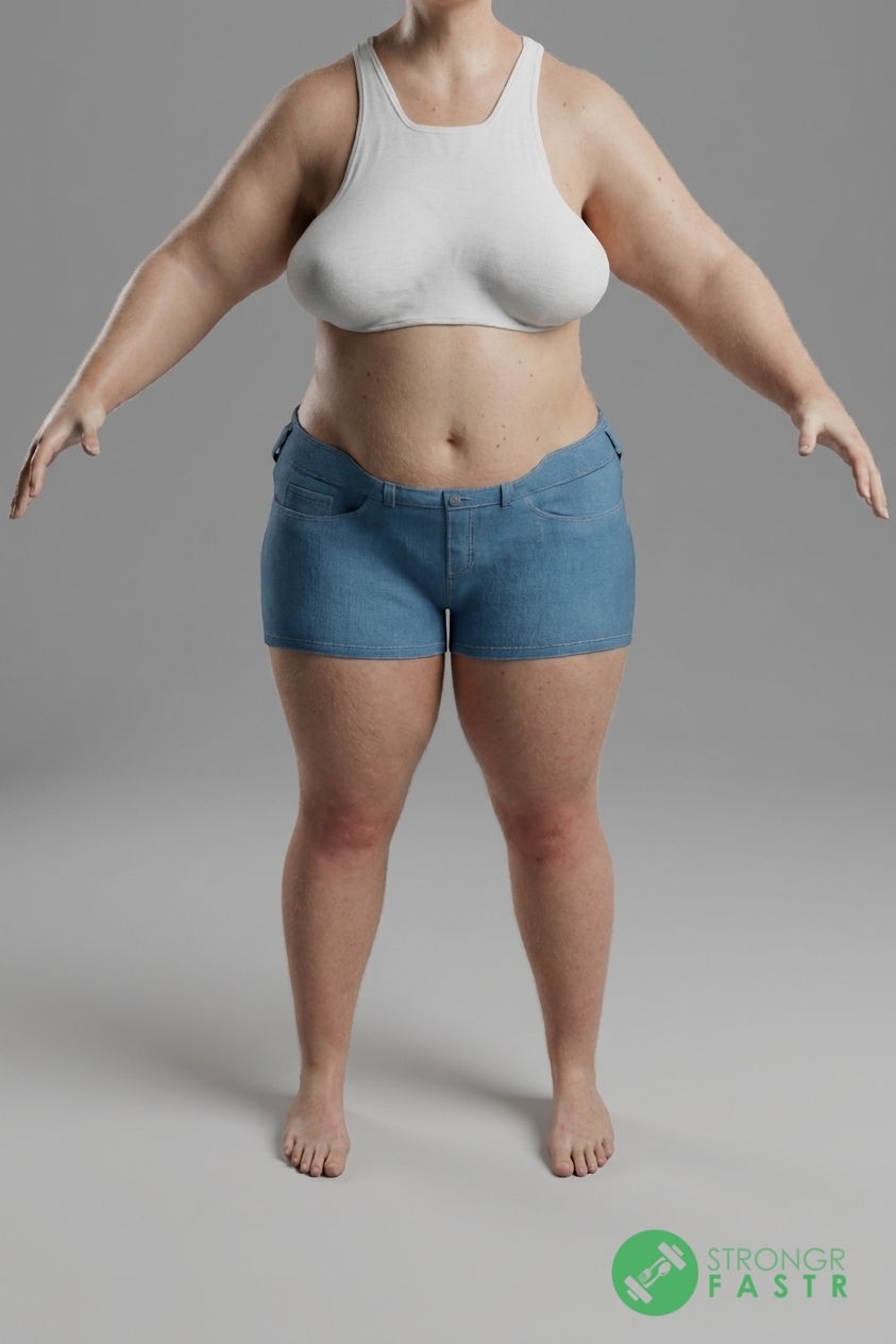 A 5'2", 180 lbs female at about 50% body fat