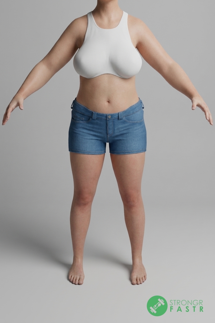 A 5'7", 170 lbs female at about 38% body fat