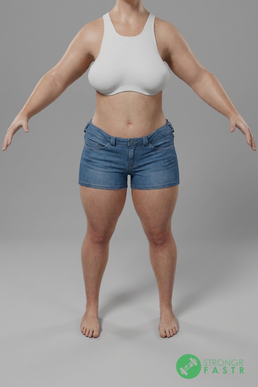 A 5 foot, 140 lbs female at about 34% body fat
