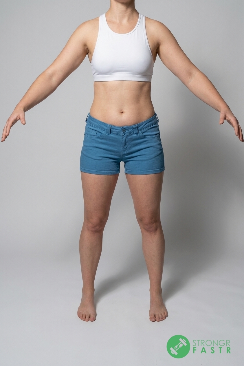 A 5'6", 140 lbs female at about 24% body fat