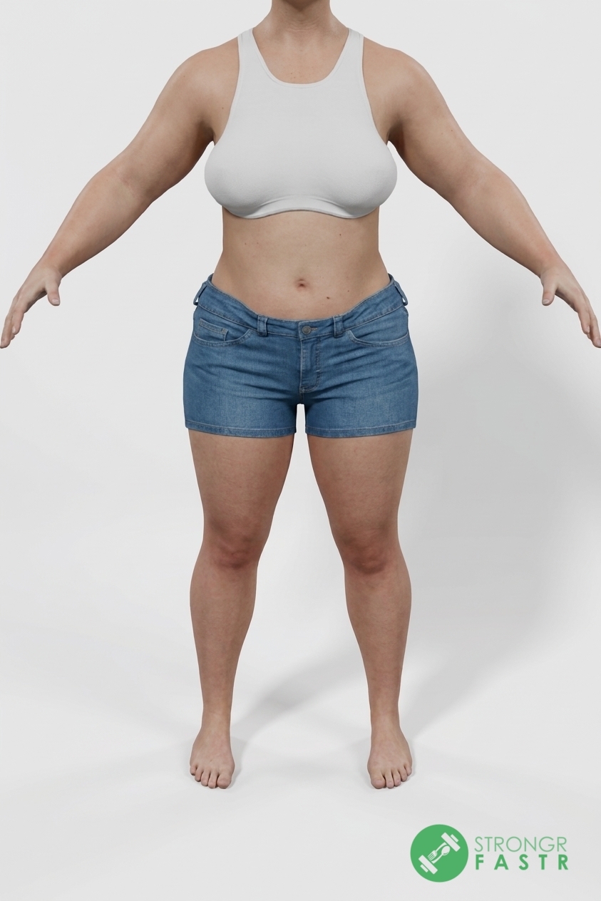 A 5'1", 150 lbs female at about 38% body fat