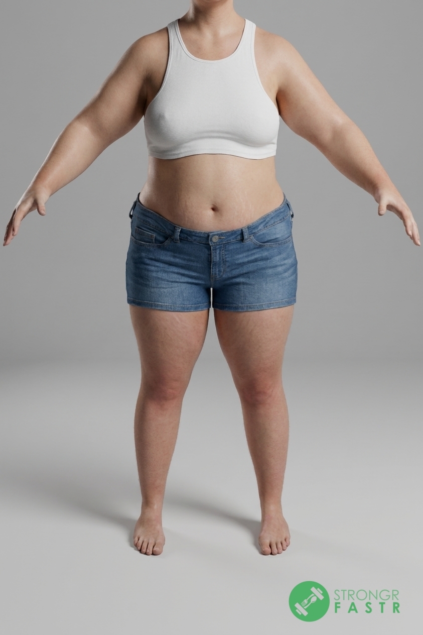A 5'1", 160 lbs female at about 49% body fat