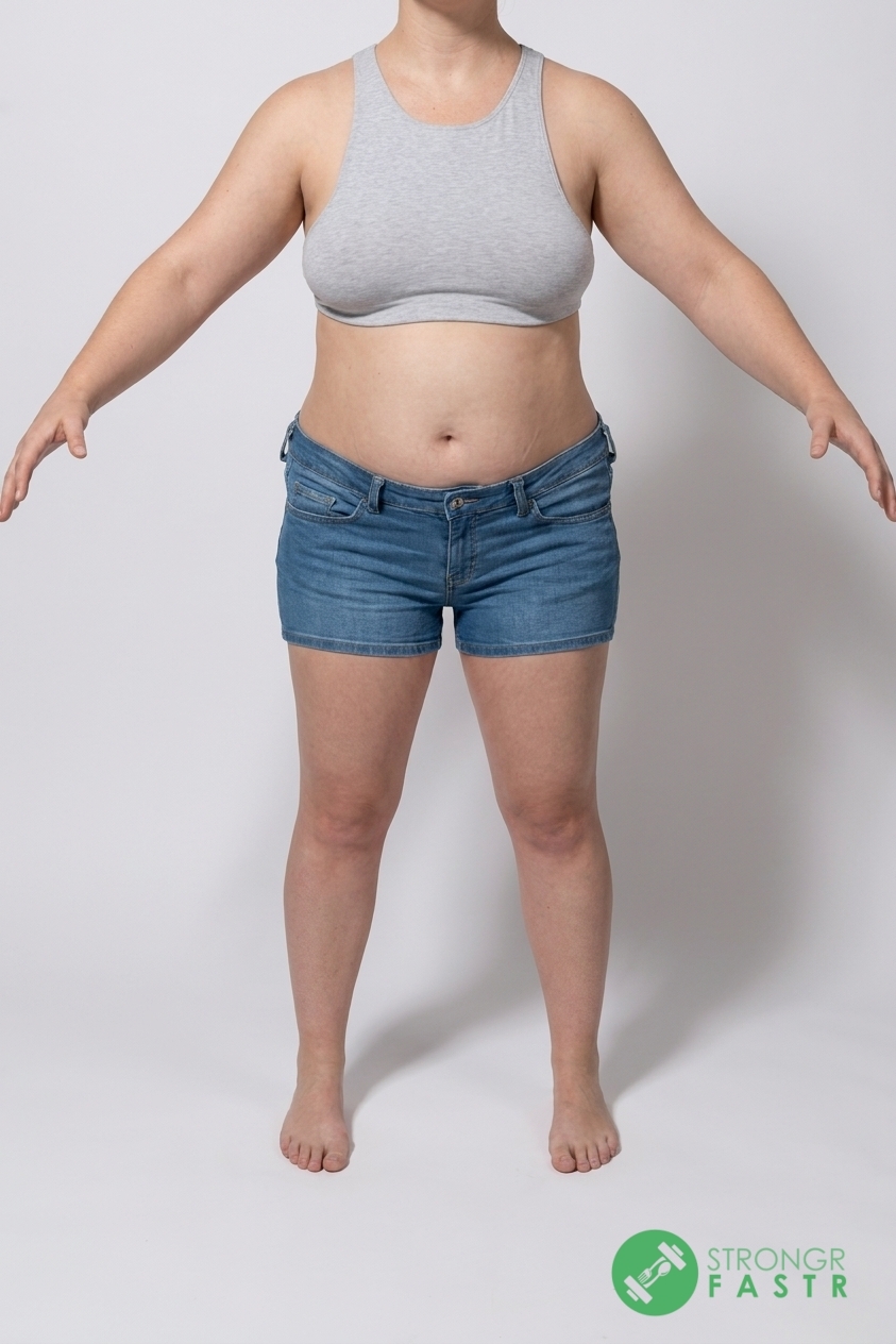 A 5 foot, 140 lbs female at about 43% body fat