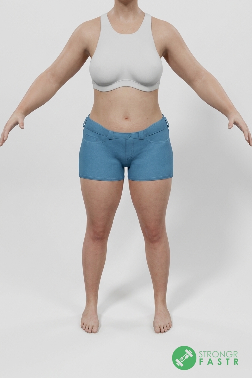 A 5'8", 180 lbs female at about 39% body fat