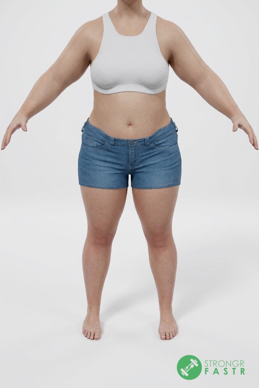 A 5'3", 170 lbs female at about 45% body fat
