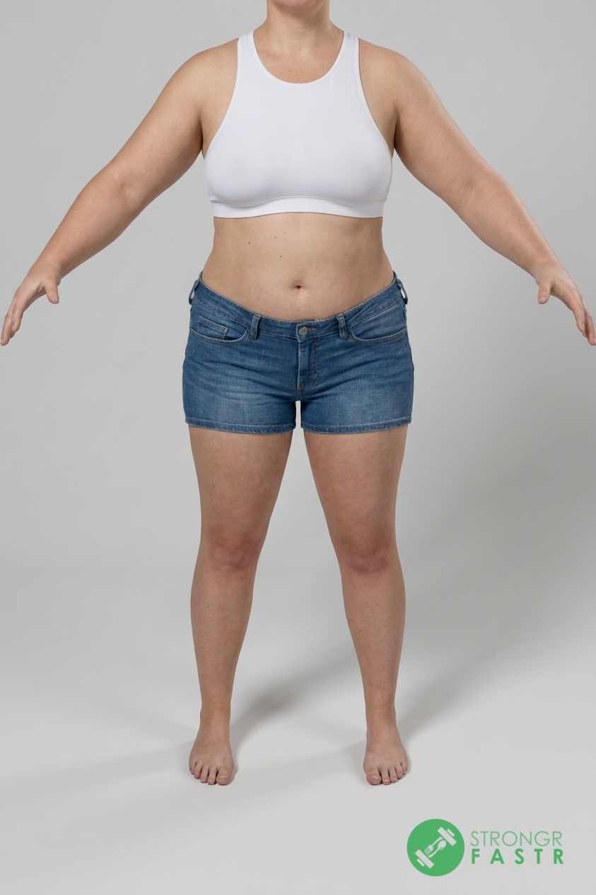 A 5'4", 160 lbs female at about 45% body fat