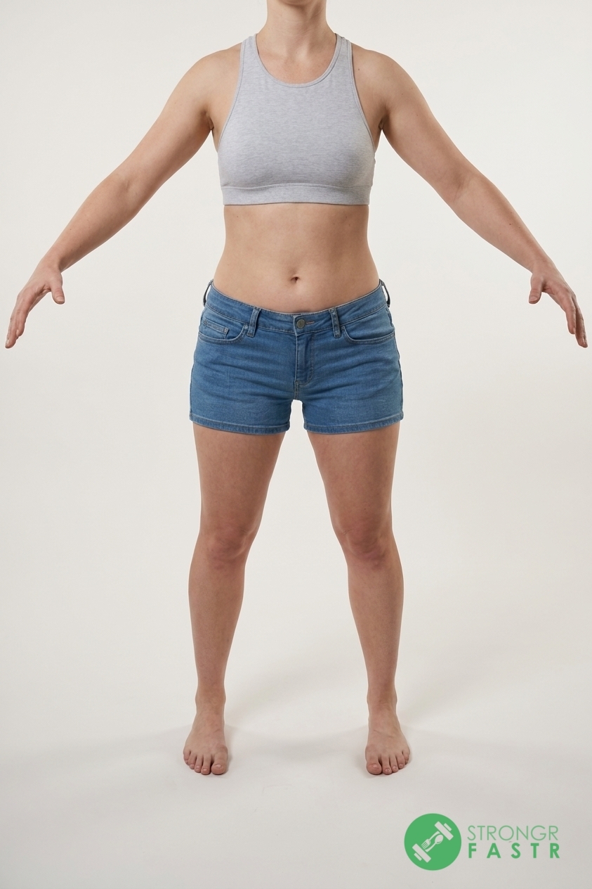 A 5'11", 140 lbs female at about 26% body fat