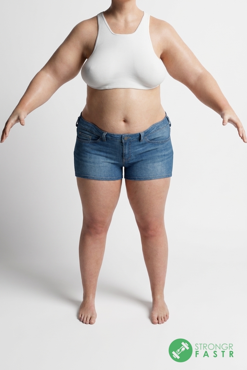 A 5'4", 180 lbs female at about 49% body fat