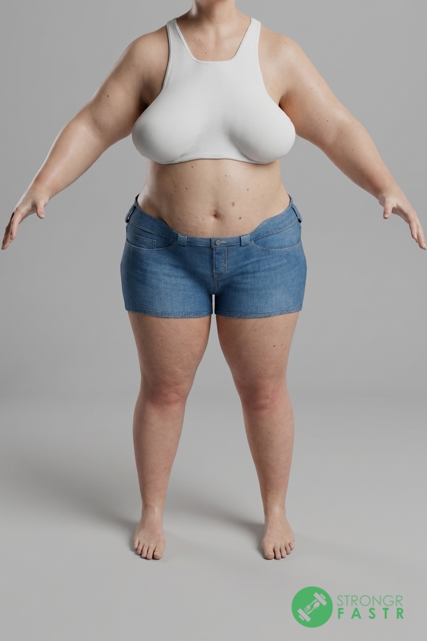 A 5'1", 180 lbs female at about 54% body fat