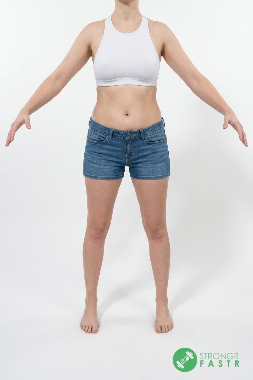 A 5'4", 110 lbs female at about 28% body fat