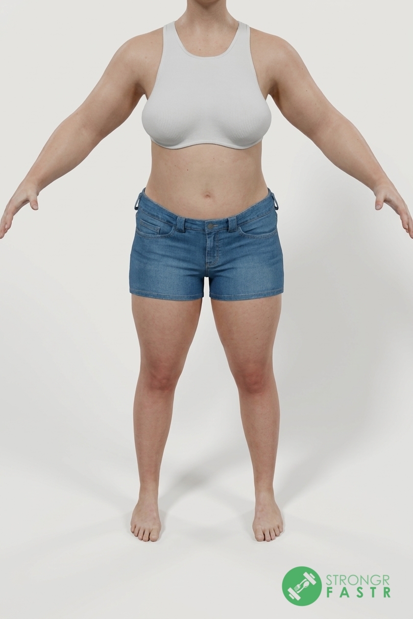 A 5'1", 140 lbs female at about 37% body fat