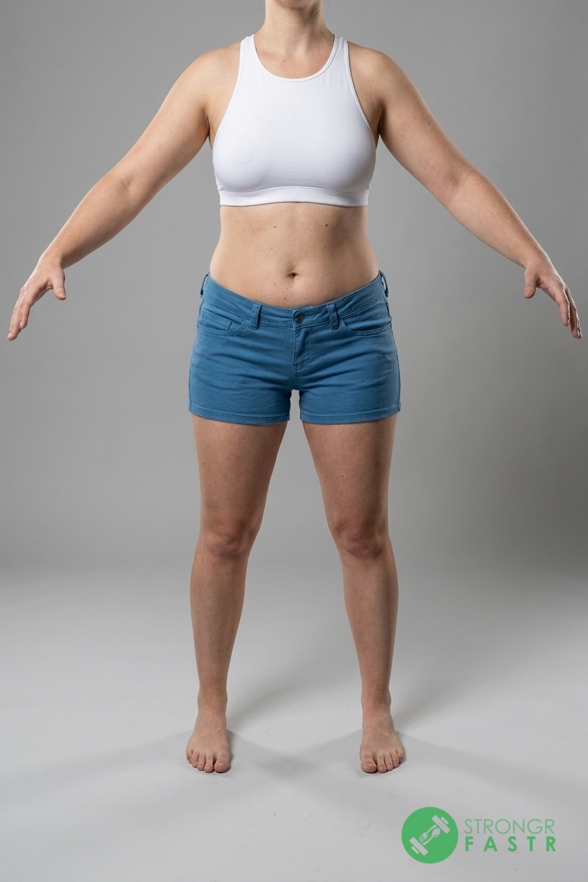 A 5'4", 130 lbs female at about 34% body fat