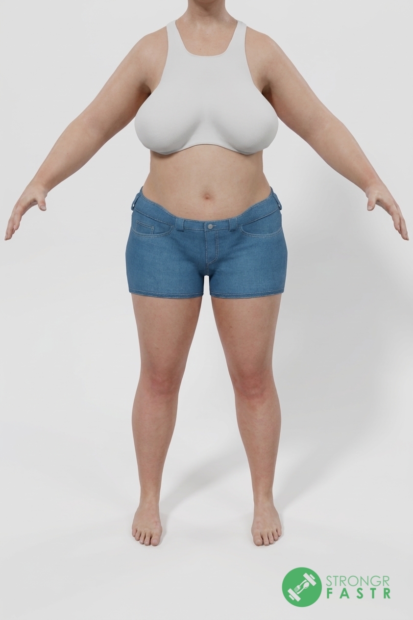 A 5'8", 190 lbs female at about 45% body fat