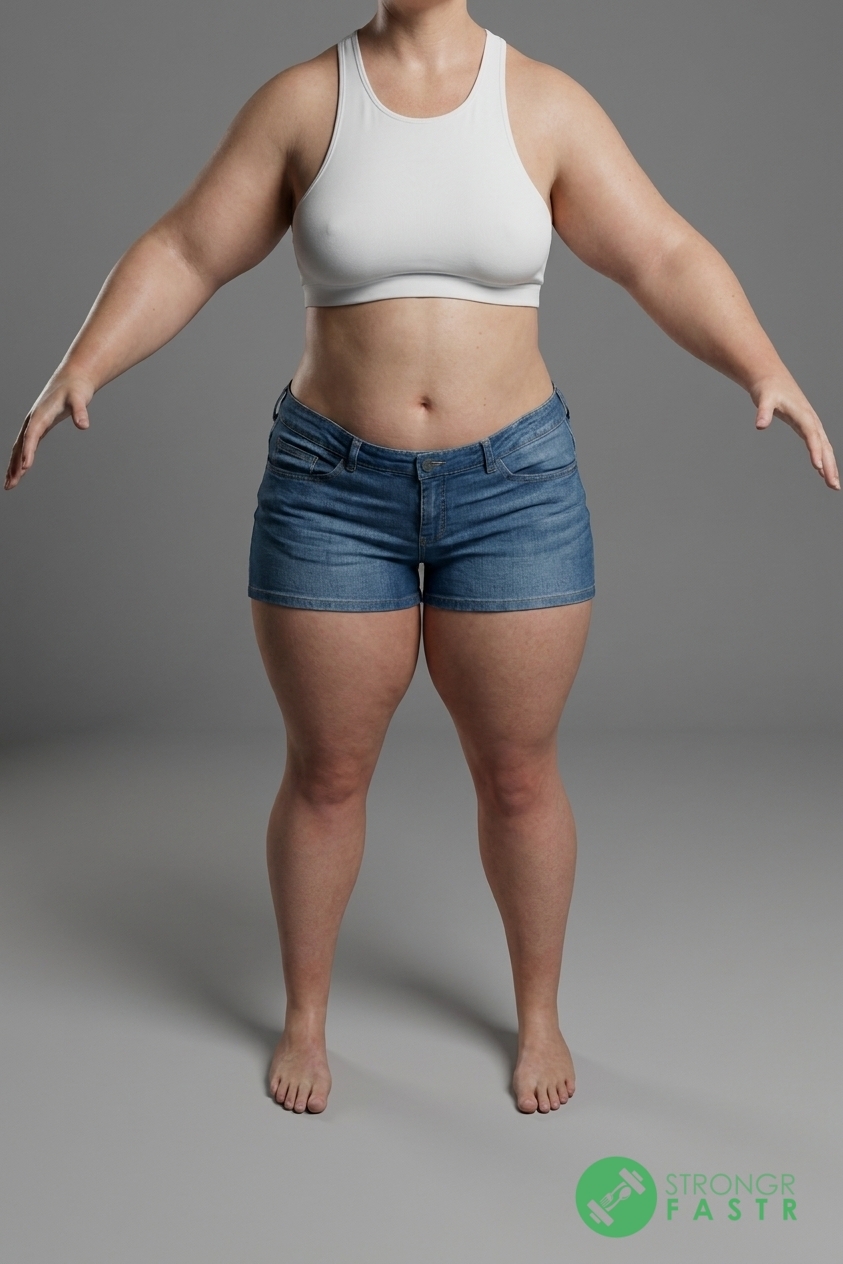 A 5'2", 190 lbs female at about 48% body fat